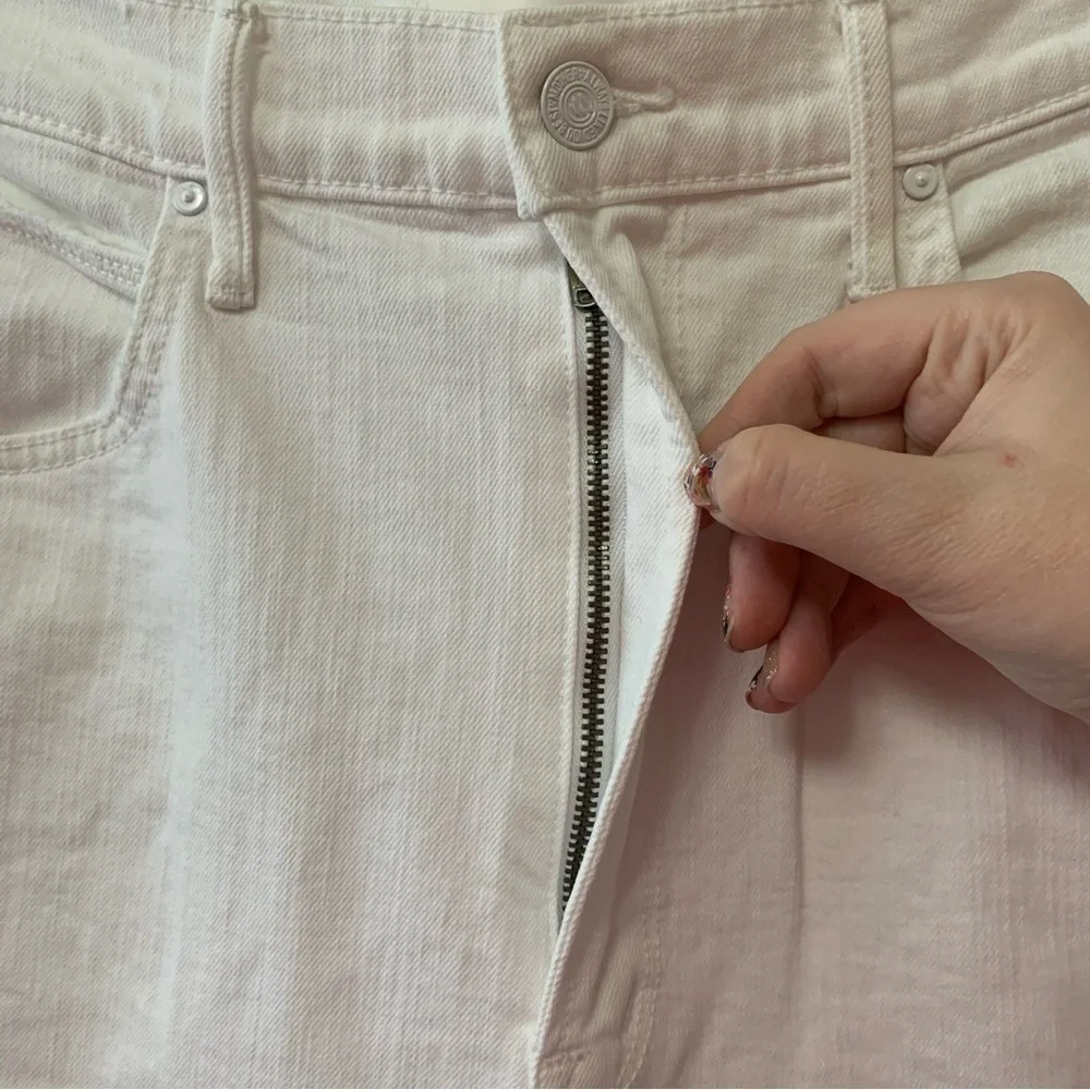Mother Superior High Waisted Tunnel Vision Ankle Totally Innocent White Size 29
